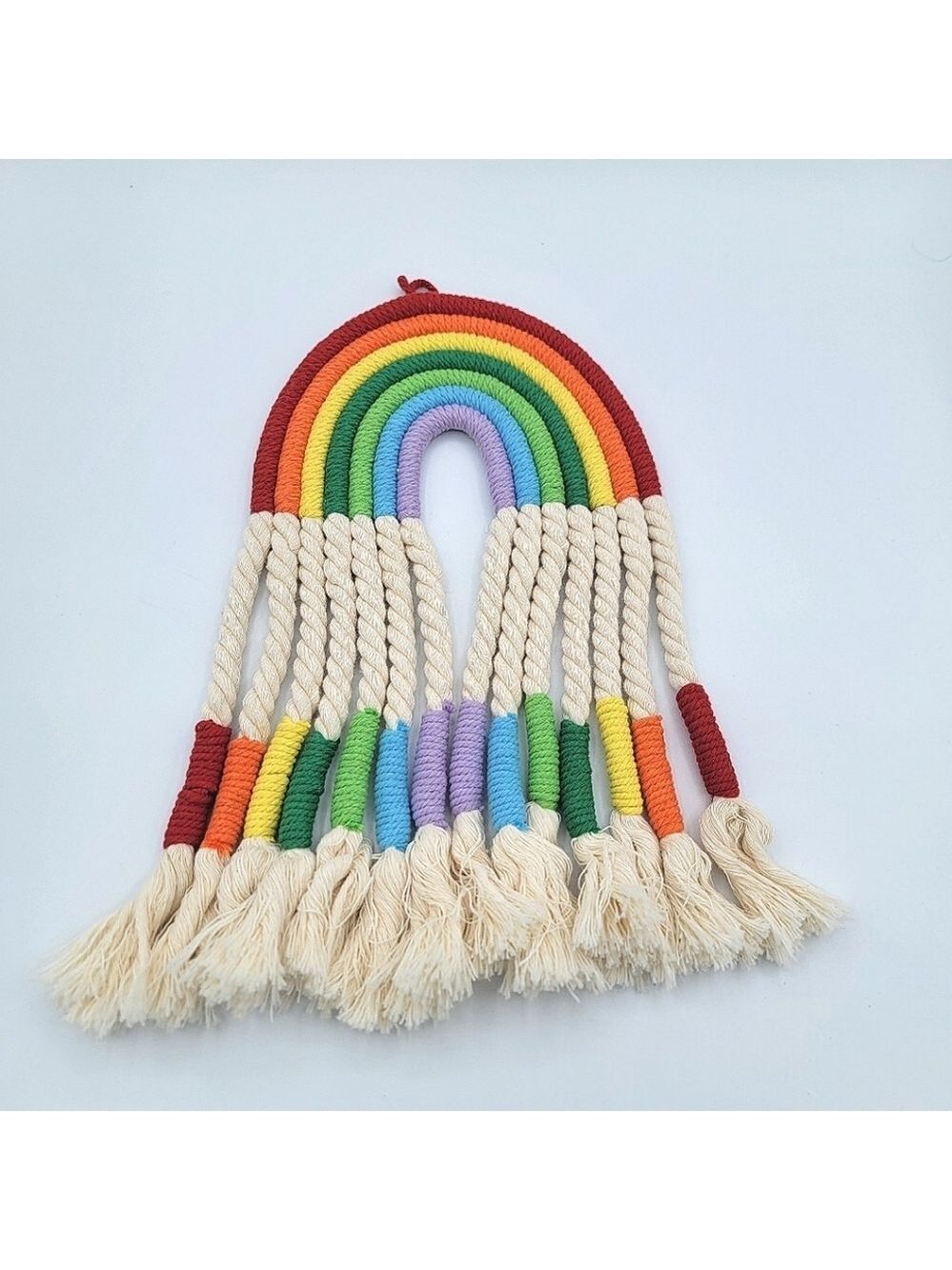Rainbow Macrame Textile Wall Hanging #2550
